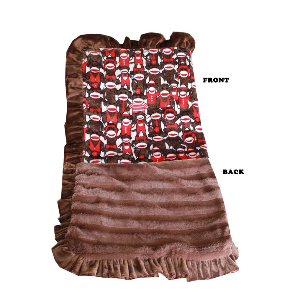 Dog, Puppy & Pet or Cat Sleepytime Cuddle Blankets, "Funky Monkey"