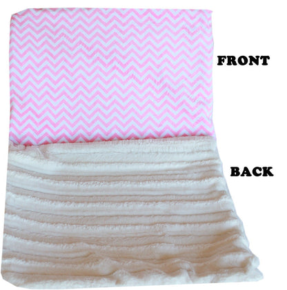 Dog, Puppy & Pet or Cat Sleepytime Cuddle Blankets, "Chevrons" (Choose from: Pink or Black!)