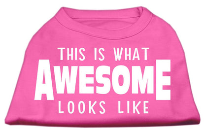 Pet Dog & Cat Shirt Screen Printed, "This Is What Awesome Looks Like"