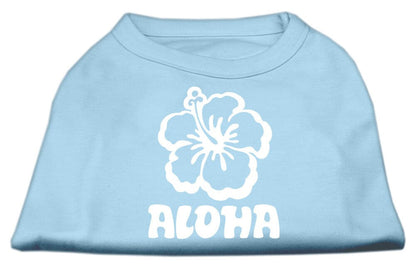 Pet Dog & Cat Shirt Screen Printed, "Aloha Flower"