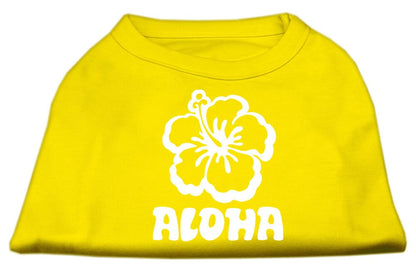 Pet Dog & Cat Shirt Screen Printed, "Aloha Flower"