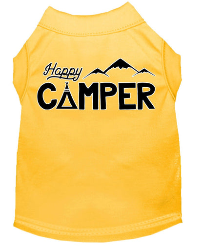 Pet Dog & Cat Shirt Screen Printed, "Happy Camper"