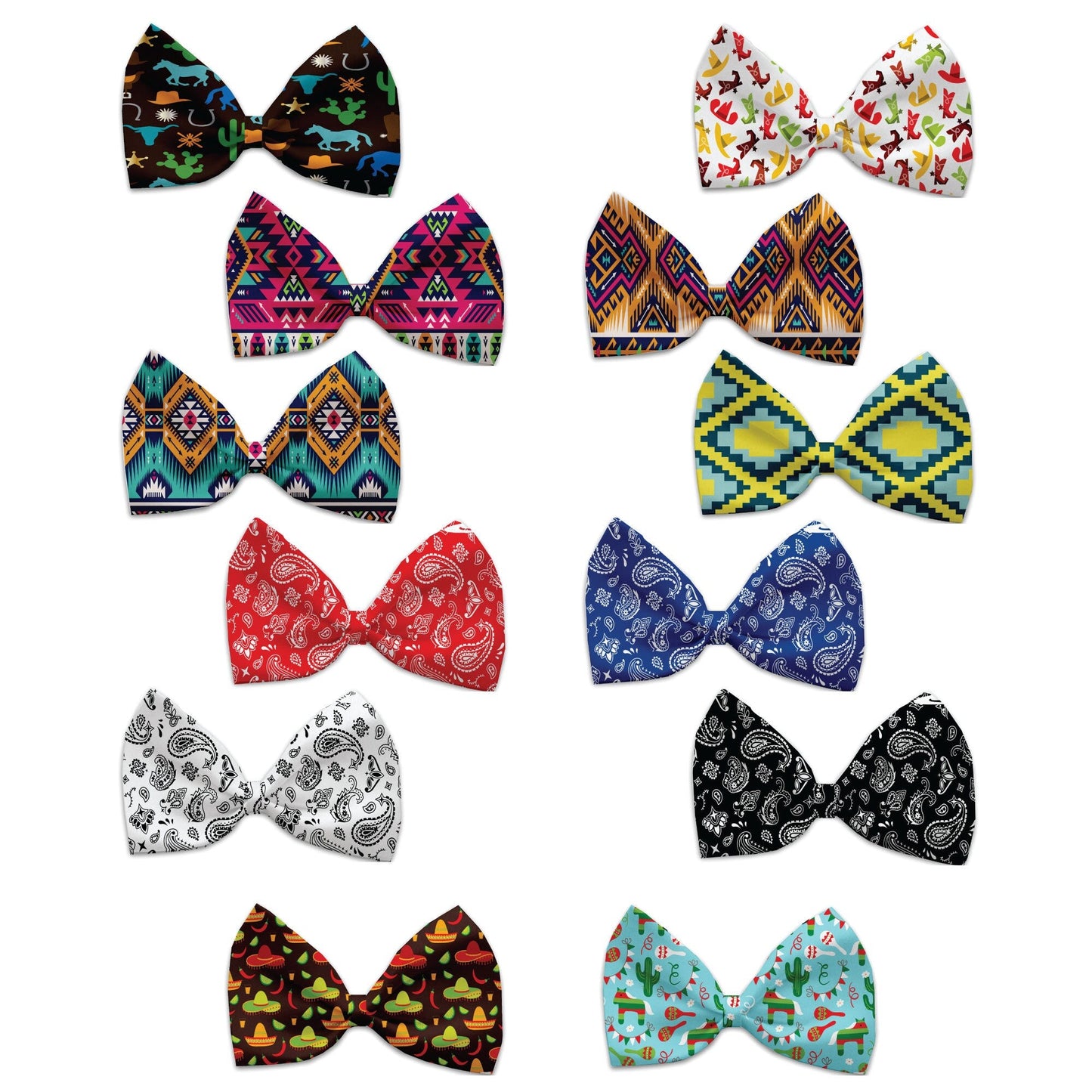 Pet, Dog and Cat Bow Ties, "Wild West Group" *Available in 12 different pattern options!*