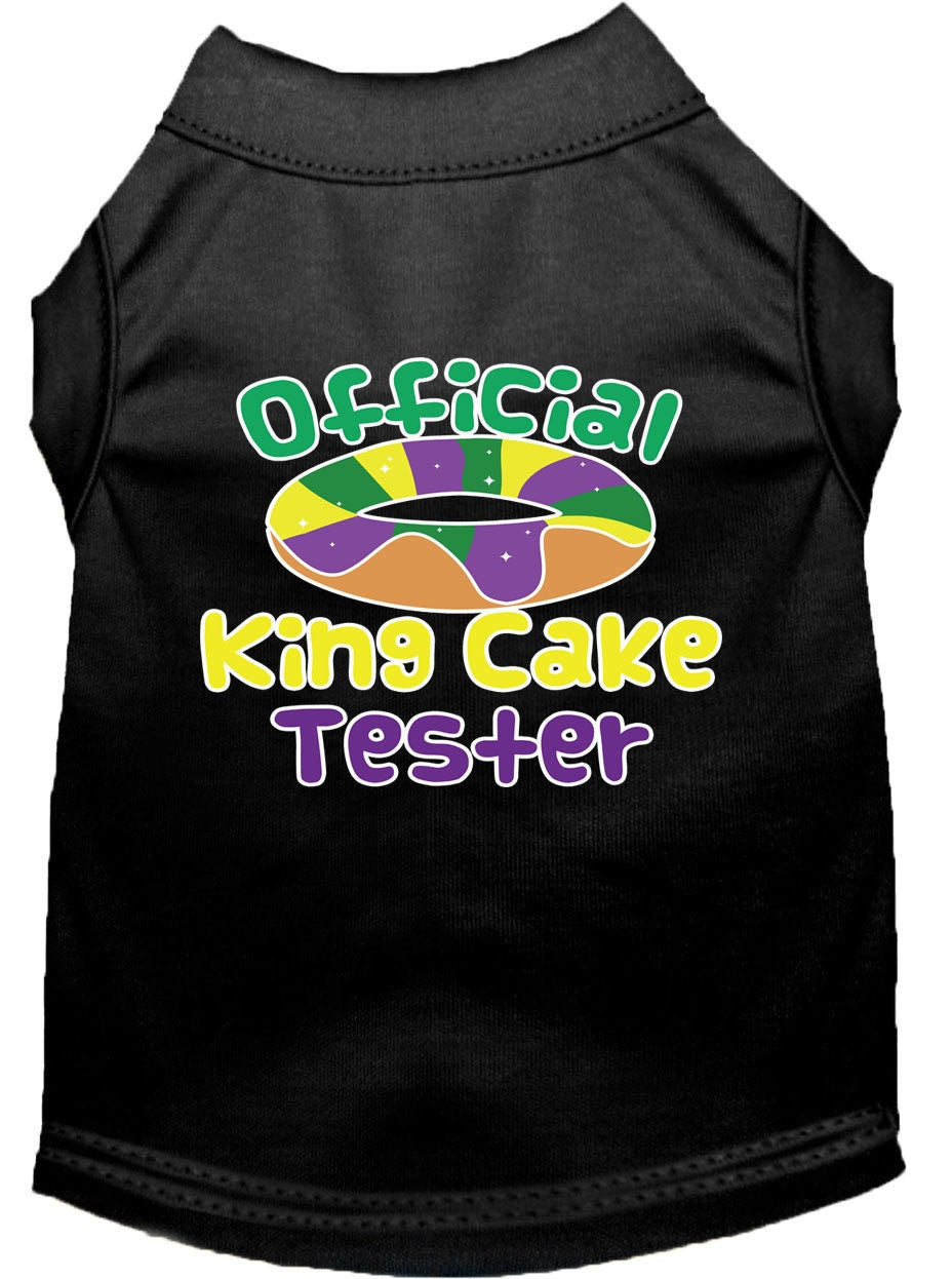 Pet Dog & Cat Shirt Screen Printed, "King Cake Tester"