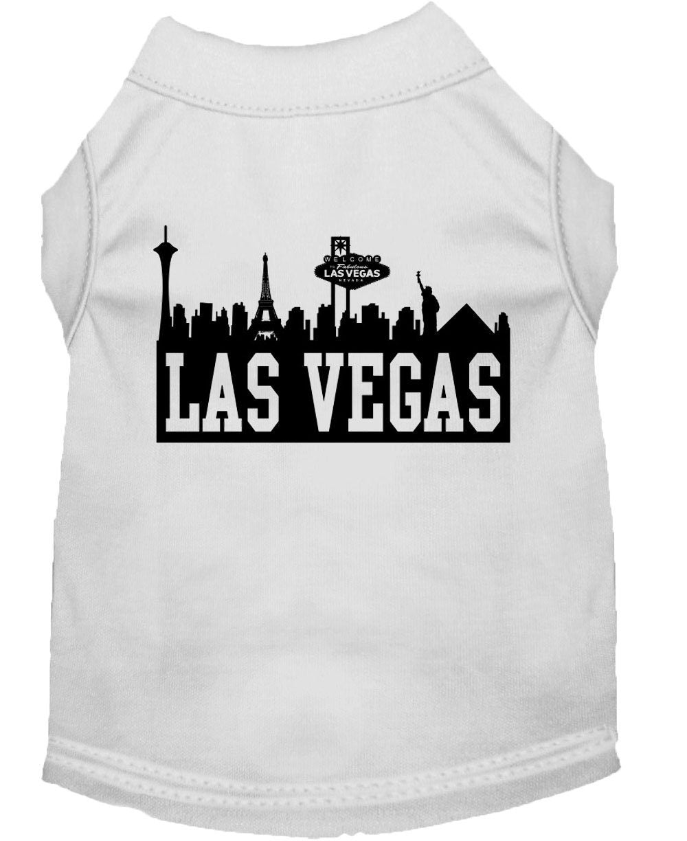 Pet Dog & Cat Shirt Screen Printed, "Las Vegas Skyline"