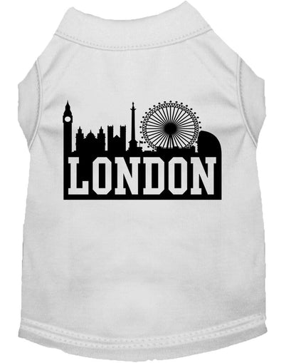 Pet Dog & Cat Shirt Screen Printed, "London Skyline"