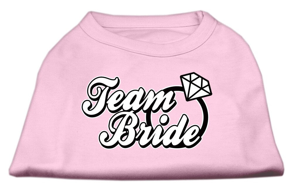 Pet Dog & Cat Shirt Screen Printed, "Team Bride"