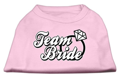 Pet Dog & Cat Shirt Screen Printed, "Team Bride"