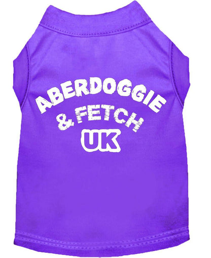 Pet Dog & Cat Shirt Screen Printed, "Aberdoggie and Fetch UK"