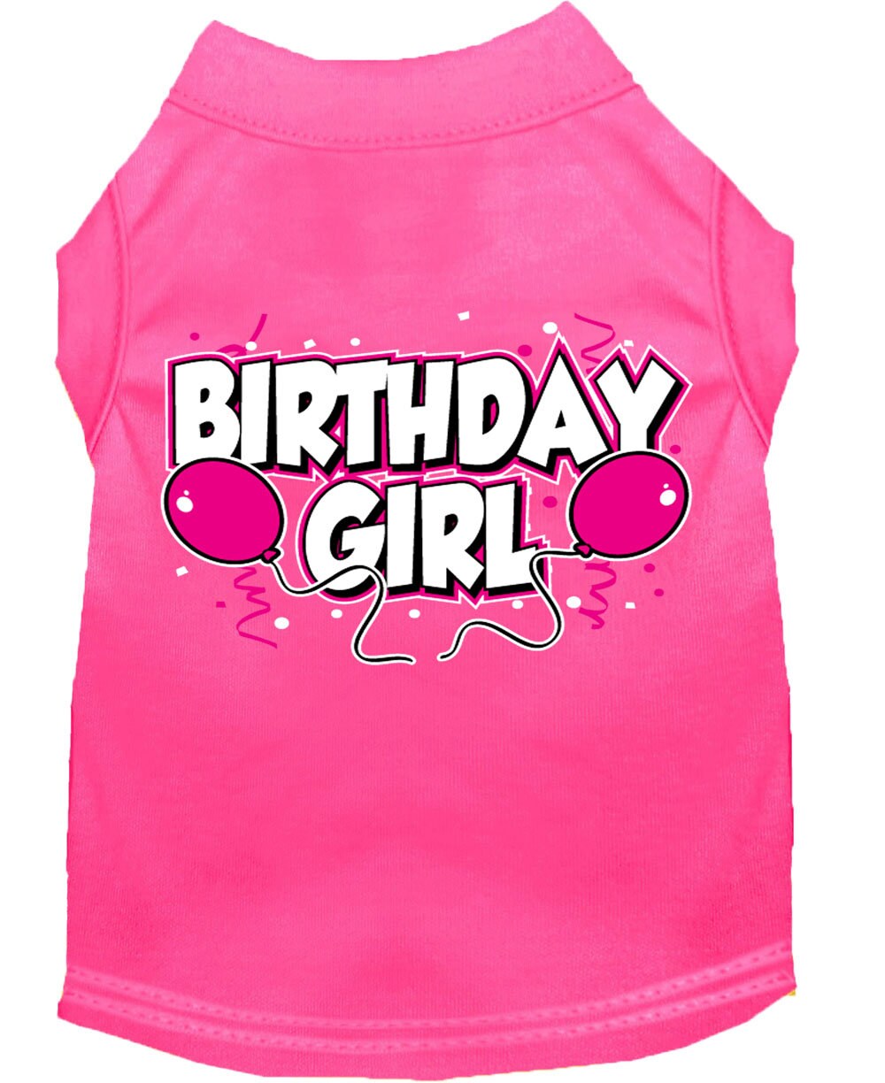 Pet Dog & Cat Shirt Screen Printed, "Birthday Girl"