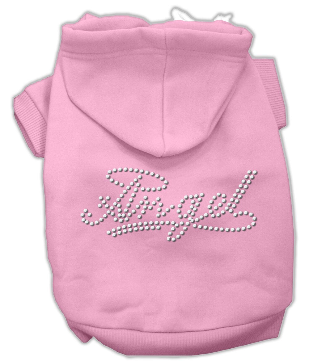 Pet, Dog & Cat Hoodie Rhinestone, "Angel"