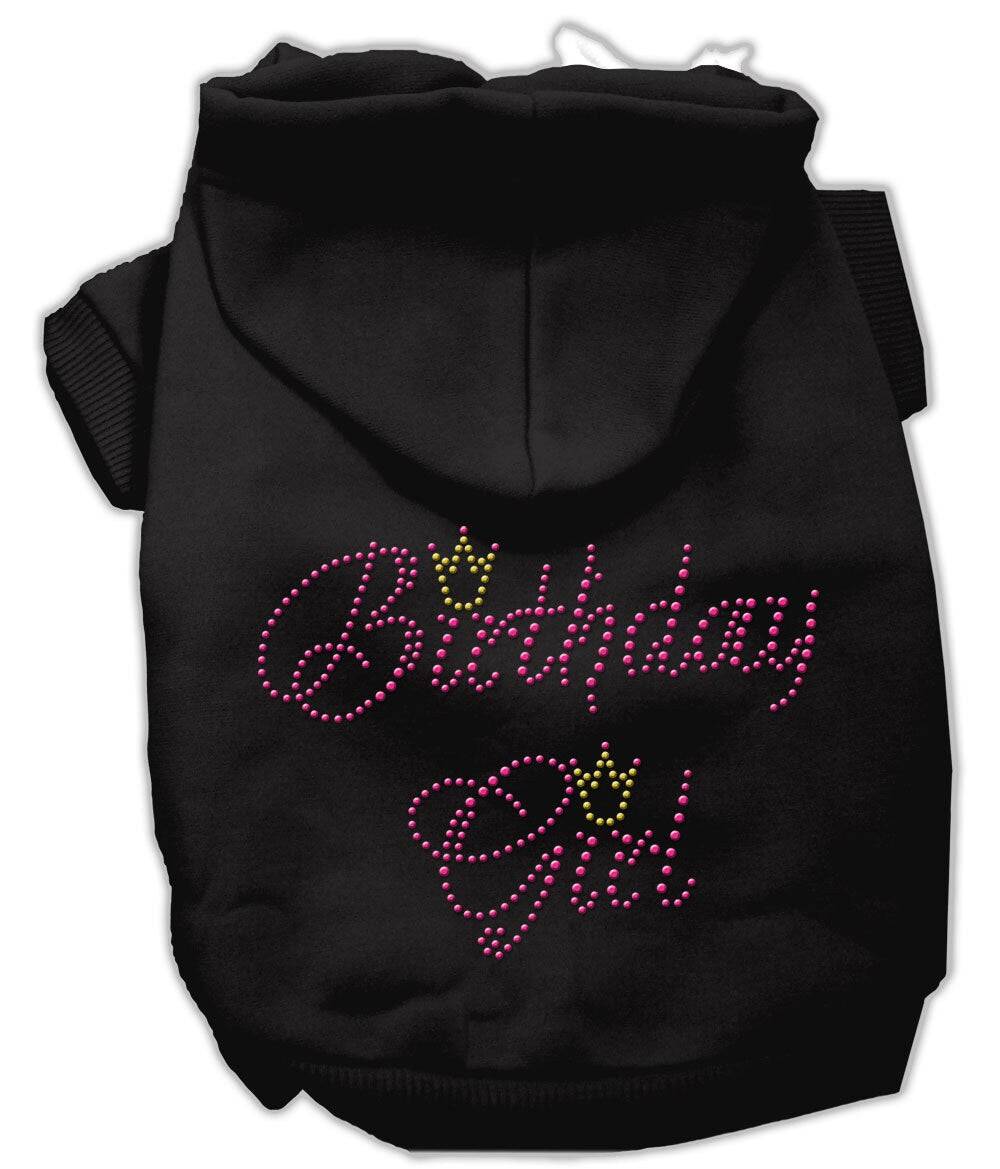 Pet, Dog & Cat Hoodie Rhinestone, "Birthday Girl"