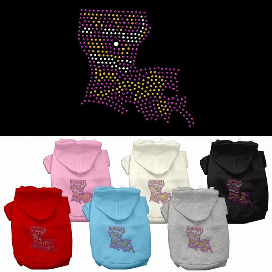 Pet, Dog & Cat Hoodie Rhinestone, "Louisiana"