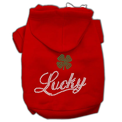 Pet, Dog & Cat Hoodie Rhinestone, "Lucky"