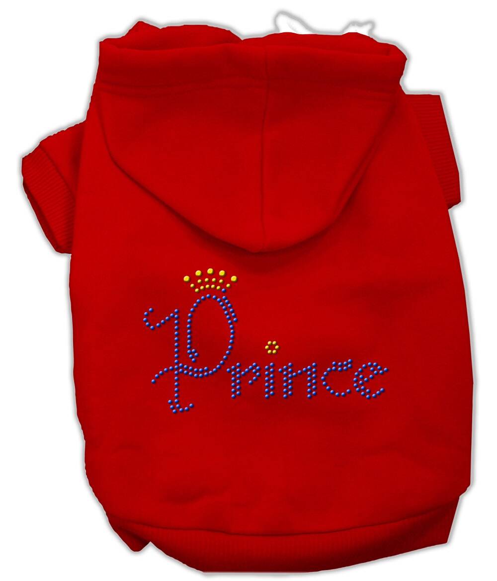 Pet, Dog & Cat Hoodie Rhinestone, "Prince"