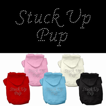 Pet, Dog & Cat Hoodie Rhinestone, "Stuck Up Pup"