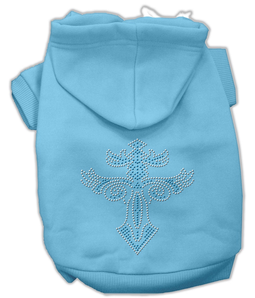 Pet, Dog & Cat Hoodie Rhinestone, "Warriors Cross"