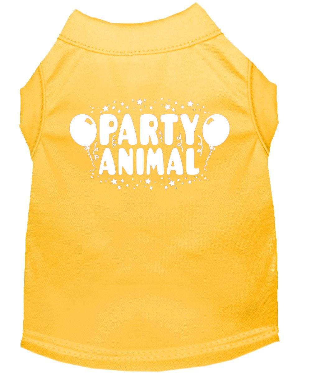 Pet Dog & Cat Shirt Screen Printed, "Party Animal"