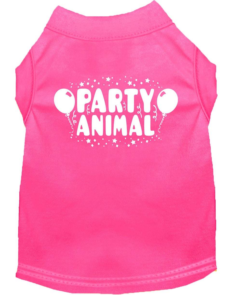 Pet Dog & Cat Shirt Screen Printed, "Party Animal"