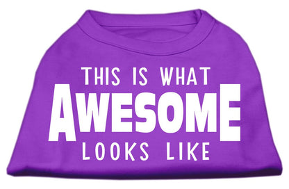 Pet Dog & Cat Shirt Screen Printed, "This Is What Awesome Looks Like"