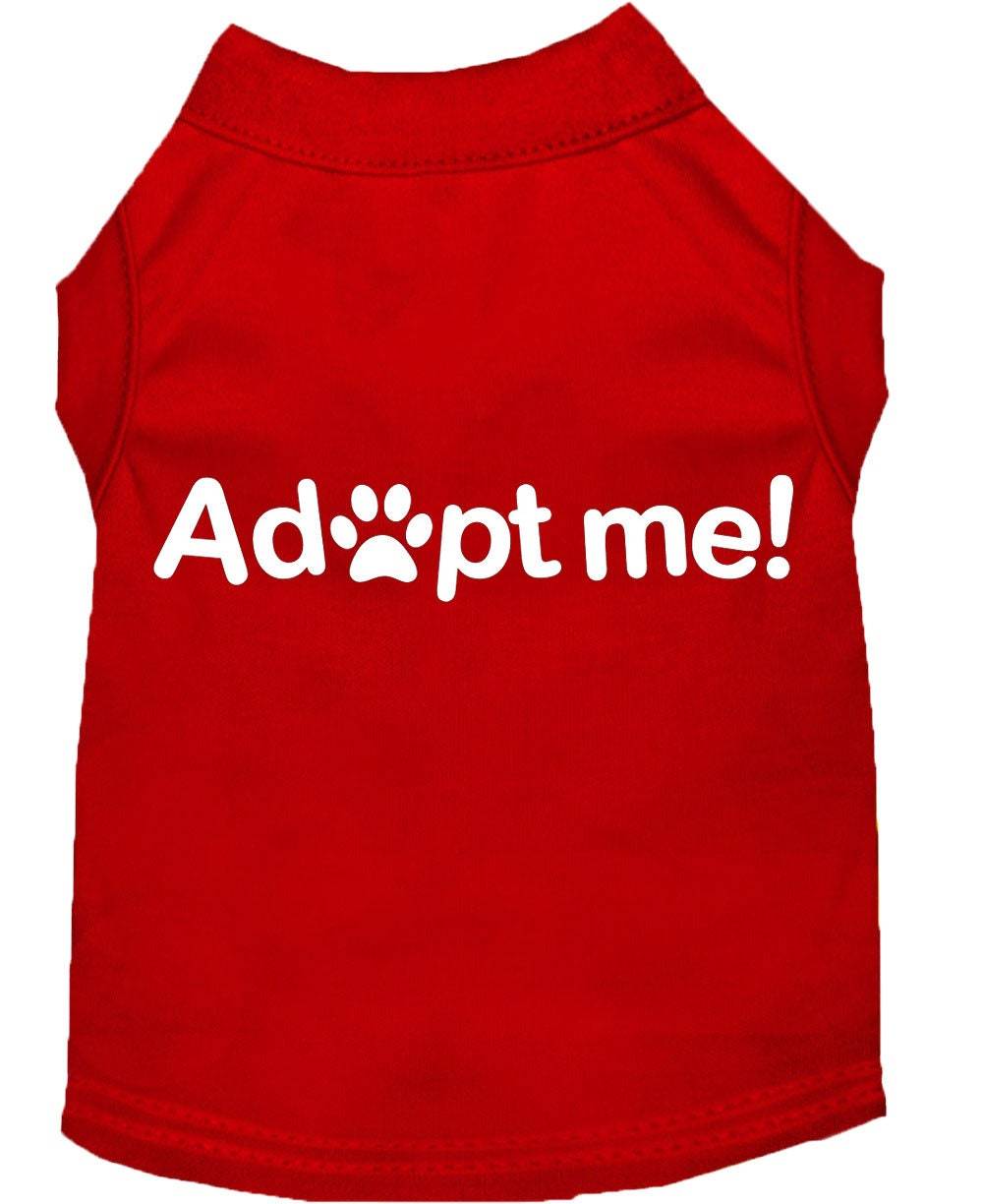 Pet Dog & Cat Shirt Screen Printed, "Adopt Me"