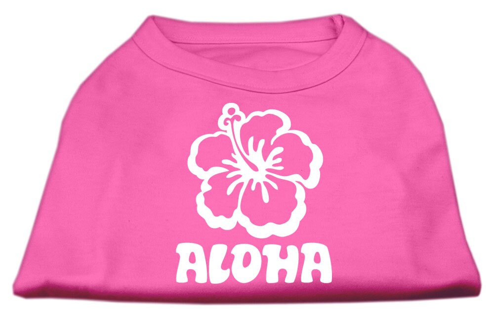 Pet Dog & Cat Shirt Screen Printed, "Aloha Flower"