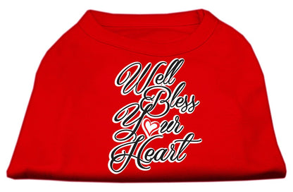 Pet Dog & Cat Shirt Screen Printed, "Well Bless Your Heart"