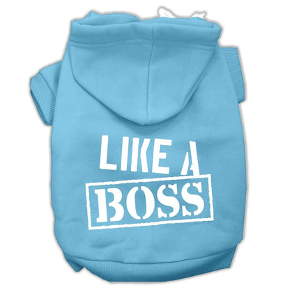 Pet, Dog & Cat Hoodie Screen Printed, "Like A Boss"