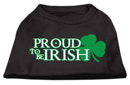 Pet Dog & Cat Shirt Screen Printed, "Proud To Be Irish"