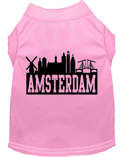 Pet Dog & Cat Shirt Screen Printed, "Amsterdam Skyline"