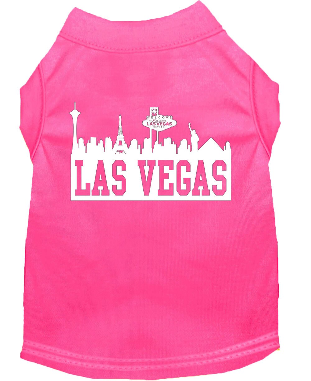 Pet Dog & Cat Shirt Screen Printed, "Las Vegas Skyline"