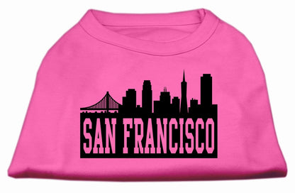 Pet Dog & Cat Shirt Screen Printed, "San Francisco Skyline"