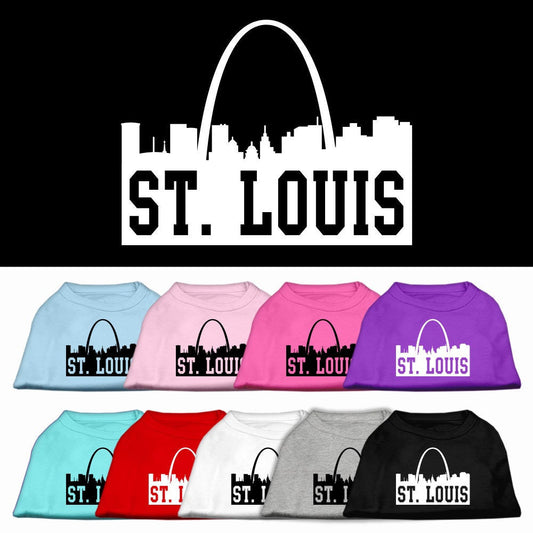 Pet Dog & Cat Shirt Screen Printed, "St. Louis Skyline"