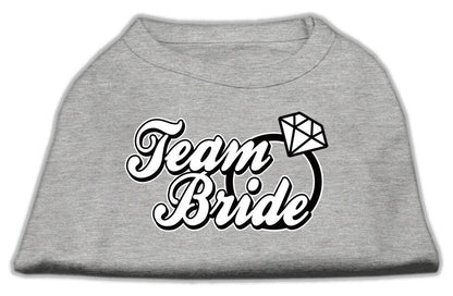 Pet Dog & Cat Shirt Screen Printed, "Team Bride"