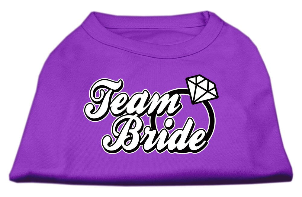 Pet Dog & Cat Shirt Screen Printed, "Team Bride"