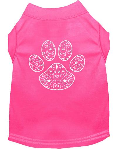 Pet Dog & Cat Shirt Screen Printed, "Henna Paw"