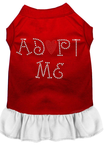 Pet Dog & Cat Dress Rhinestone, "Adopt Me"