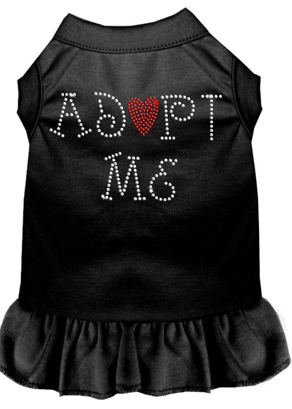 Pet Dog & Cat Dress Rhinestone, "Adopt Me"