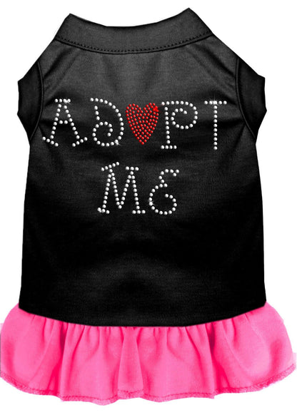 Pet Dog & Cat Dress Rhinestone, "Adopt Me"