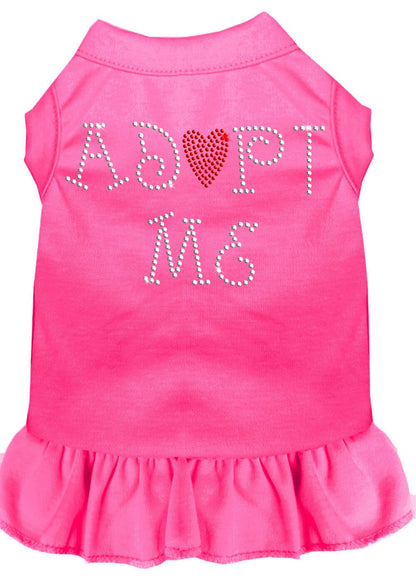 Pet Dog & Cat Dress Rhinestone, "Adopt Me"