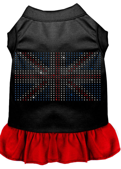 Pet Dog & Cat Dress Rhinestone, "British Flag"