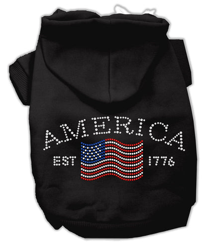 Pet, Dog & Cat Hoodie Rhinestone, "Classic American"