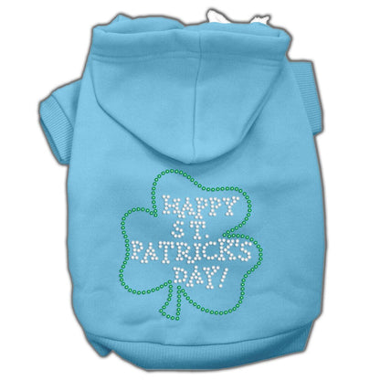 Pet Dog & Cat Hoodie Rhinestone, "Happy St. Patrick's Day"