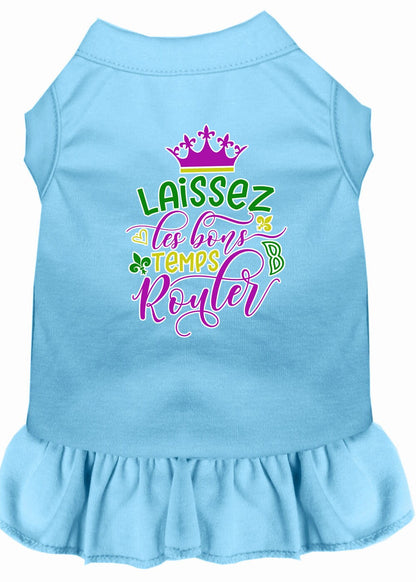 Pet Dog and Cat Dress Screen Printed, "Laissez Les Bons Temps Rouler"