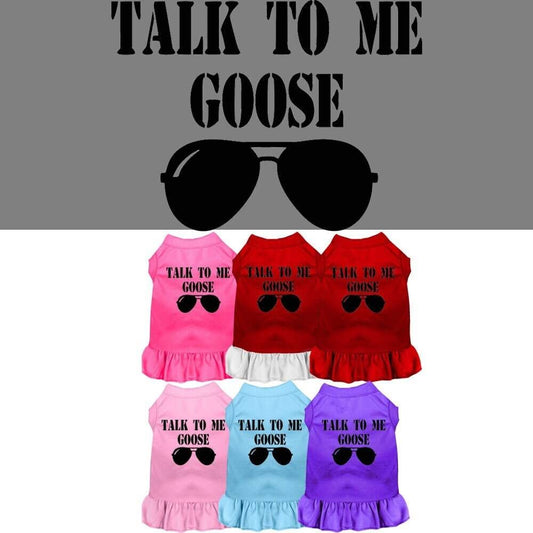 Pet Dog & Cat Dress Screen Printed, "Talk To Me Goose"