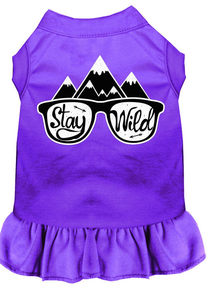 Pet Dog & Cat Dress Screen Printed, "Stay Wild"