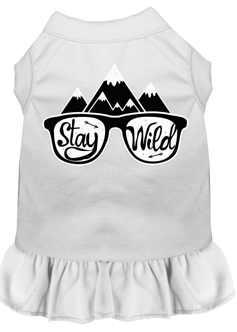 Pet Dog & Cat Dress Screen Printed, "Stay Wild"