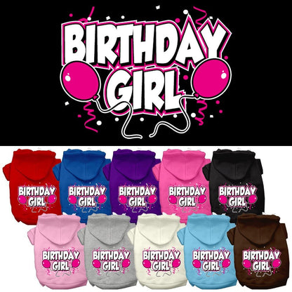 Pet, Dog & Cat Hoodie Screen Printed, "Birthday Girl"