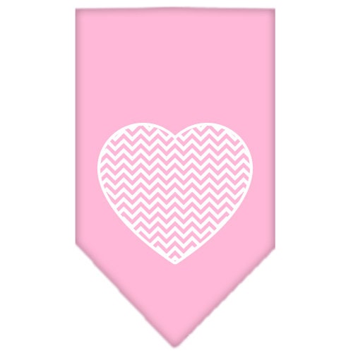 Pet and Dog Bandana Screen Printed, "Chevron Heart"