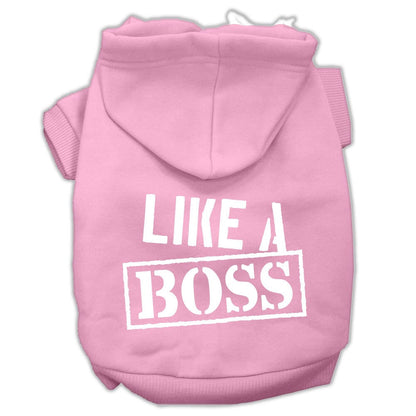 Pet, Dog & Cat Hoodie Screen Printed, "Like A Boss"